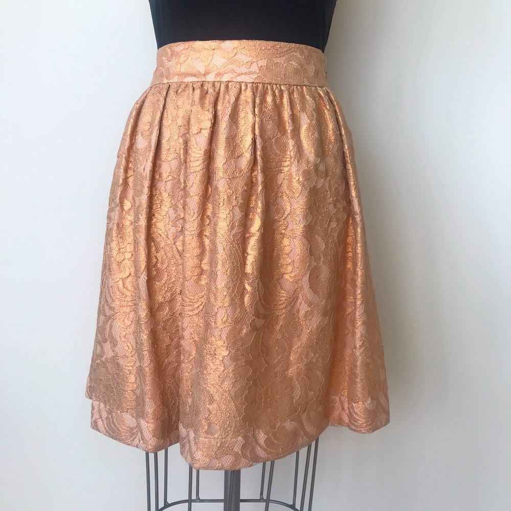 Banana Republic Lace Peach Skirt Size M